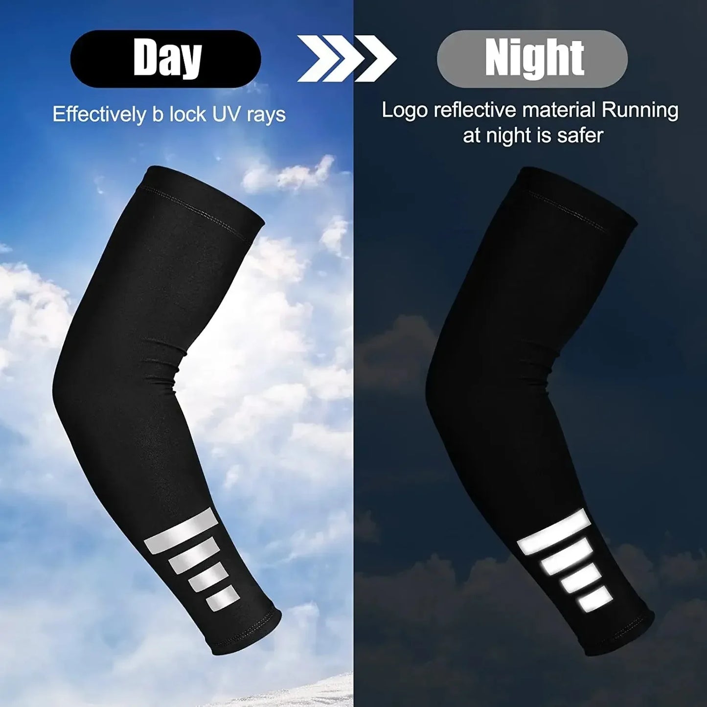 Lot de deux manchettes anti-UV respirantes-fonction Quick Dry. Idéal pour le sport et les activités en plein air.